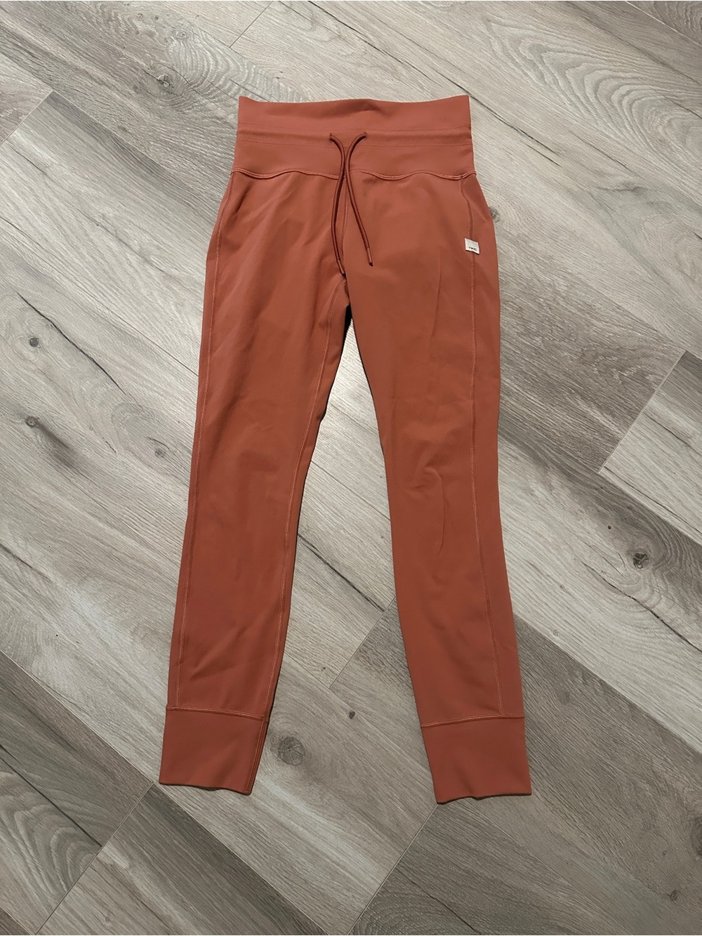 Vuori Kids Rust-Orange High-Waist Leggings